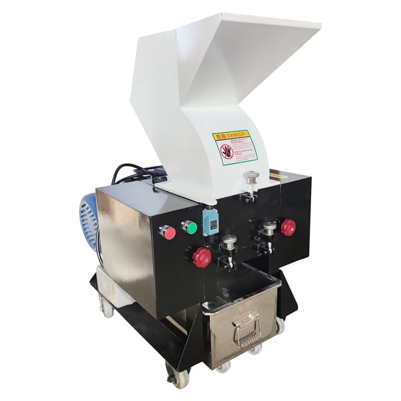 INTBUYING 180 Type Plastic Shredder Machine Plastic Crusher Pulverizer for Plastics Recycling White 220V