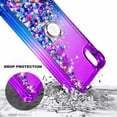 thumbnail image 3 of Nagebee Case for Alcatel TCL A3 (A509DL) / A30 with Tempered Glass Screen Protector (Full Coverage), Sparkle Glitter Liquid Bling Diamond [Ring Holder & Wrist Strap] Women Girls Case (Purple/Blue), 3 of 5