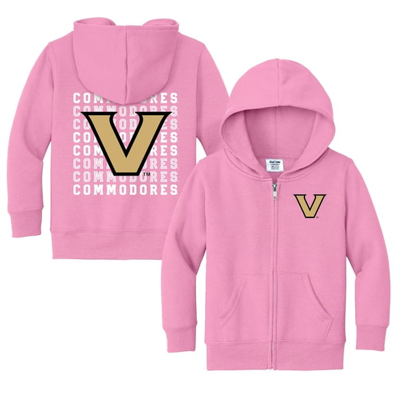 Toddler Chad & Jake Pink Vanderbilt Commodores Retro Full-Zip Hoodie