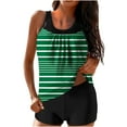 thumbnail image 1 of Trajes de Baño de Mujer Más Tamaño Impresión Bowknot Dos Piezas con Pantalones Cortos, Pantalones Cortos de Tamaño Más para las Mujeres, 1 of 6