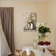 thumbnail image 6 of Framed Rustic Farmhouse Floral Daisy Canvas Wall Art, Farmhouse Bathroom Decor Wall Art Prints Rustic White Daisy Flower Bedroom Pictures Country Flower Wall Decor for Living Room 16x20inch, 6 of 7