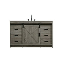 Elegant Kitchen and Bath Austin 54 Inch Single Bathroom Vanity In Rustic Grey
