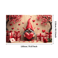 thumbnail image 1 of Toile de Fond de Vase de Fleurs Roses Rouges pour Photomaton, Arrière-Plan Romantique de Cœurs Suspendus, Bannière de Photographie de Mariage, Décorations de la Saint-Valentin, Événement, 1 of 4