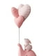 thumbnail image 3 of Estatua de elefante moderna, figura decorativa de conejito coleccionable. Rosa, 3 of 9