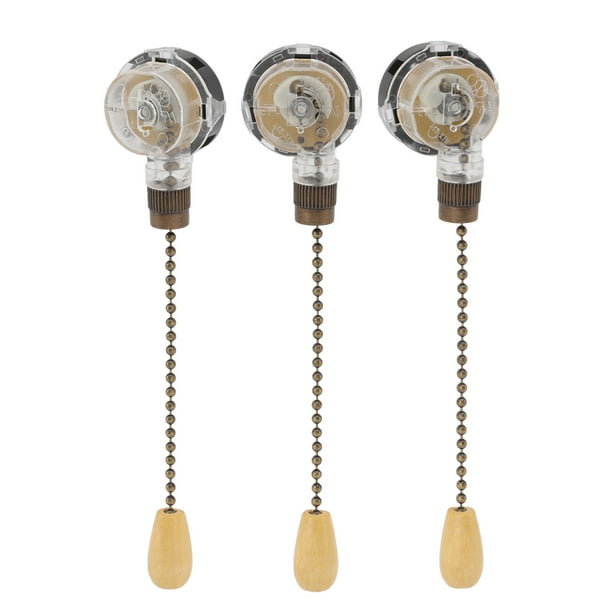 Tirar El Interruptor de la Cadena, El interruptor de la Luz del Ventilador de Techo Reemplazo A Prueba de Óxido de Cobre Puro 3pcs para la Luz del Techo para Ventilador de Techo