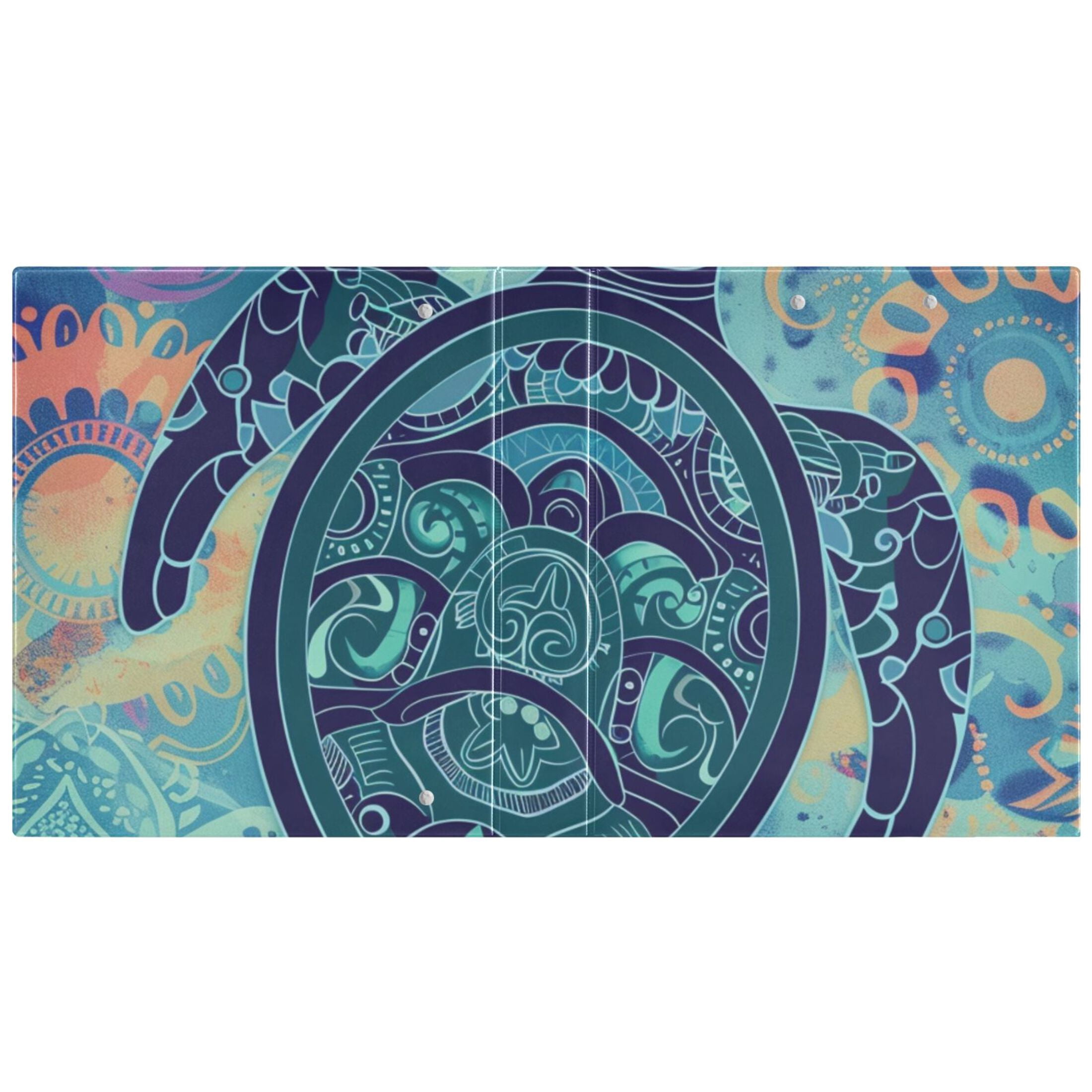 Ancient Turtle 3 Ring Binders 1.5 inch Hardcover File Folders with Interior Pockets A4 Size Organizer for School Office Hospital