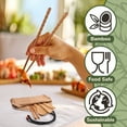 thumbnail image 5 of BambooMN Travel Utensils with 2 Washcloth Wraps - Black - 1 Set, 5 of 9