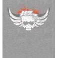 thumbnail image 5 of No Fear Skull With Wings Vintage Logo Adult Heather Gray Long Sleeve Hoodie-Medium, 5 of 6
