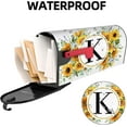 thumbnail image 3 of Summer Sunflower Monogram Letter K Mailbox Cover Magnetic 25.5x21 Inch, Family Last Name Initial Post Letter Box Covers, Spring Summer Seasonal Outdoor Yard Garden Oversized Mailbox Decor, 3 of 6