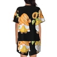 thumbnail image 6 of Fotbe Sunflower Gnomes 5 Print Pajama Set for Women 2 Piece Loungewear Short Sleeve Tops and Shorts Set Soft Sleepwear-Large, 6 of 7