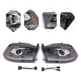 thumbnail image 3 of For 2013-2018 Dodge Ram 1500/2500/3500 Halogen Headlights Headlamp w/ LED DRL Black Clear, 3 of 17