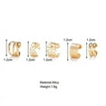 thumbnail image 6 of Gold Silver Color Leaves Clip Earrings for Women Creative Simple C Butterfly Ear Cuff Non-Piercing Ear Clips Set Trendy Jewelry, 6 of 6
