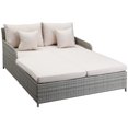 thumbnail image 1 of Outsunny Outdoor Rattan Double Lounge, 2-Person Wicker Daybed, Beige, 1 of 10