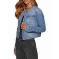 thumbnail image 3 of Women'S Jackets Distressed Denim Jackets Button-Down Vintage Western Trucker Jacket Blue XL, 3 of 9