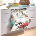 thumbnail image 2 of Bee Begonia Dishwasher Magnet Cover Reuseable Refrigerator Magnet Cover Decal Kitchen Fridge Microwave Stickers Hoilday Party Decor 23 x 26 inch, 2 of 5