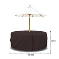 thumbnail image 3 of Covers & All Patio Round Table and Chair set cover with Umbrella Hole - Heavyduty 12 Oz Waterproof Outdoor Backyard furniture cover with Air pocket & Drawstring for Snug fit. (60"Dia x 23"H, Coffee), 3 of 8