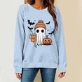 thumbnail image 6 of Yteetum Women's Halloween Sweatshirts Long Sleeve Ghost Pumpkin Graphic Print Crewneck Pullover Sweatshirt Fall Winter Loose Comfy Thanksgiving Printed Sweatshirts Tops, 6 of 6