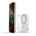 thumbnail image 5 of Wireless Charging Power Bank — Magnetic Portable Charger (Built-in Cable) | 15W Wireless Fast Charging | 20W PD USB-C Port | For iPhone 17/15/14/13/12 Series | White, 5 of 13