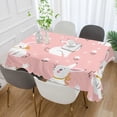 thumbnail image 4 of SKYSONIC Easter Bunny Flowers Rectangle Tablecloth Spill-Proof Polyester Table Cloth Table Cover for Kitchen Dining Picnic Holiday Party Decoration,60x120 Inch, 4 of 7