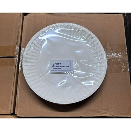 Economy Paper Plates, 9", White, 1000/Carton