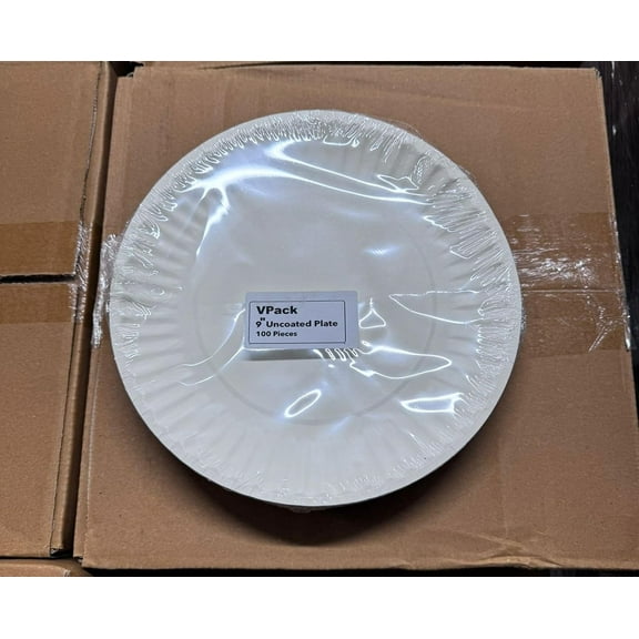 Economy Paper Plates, 9", White, 1000/Carton