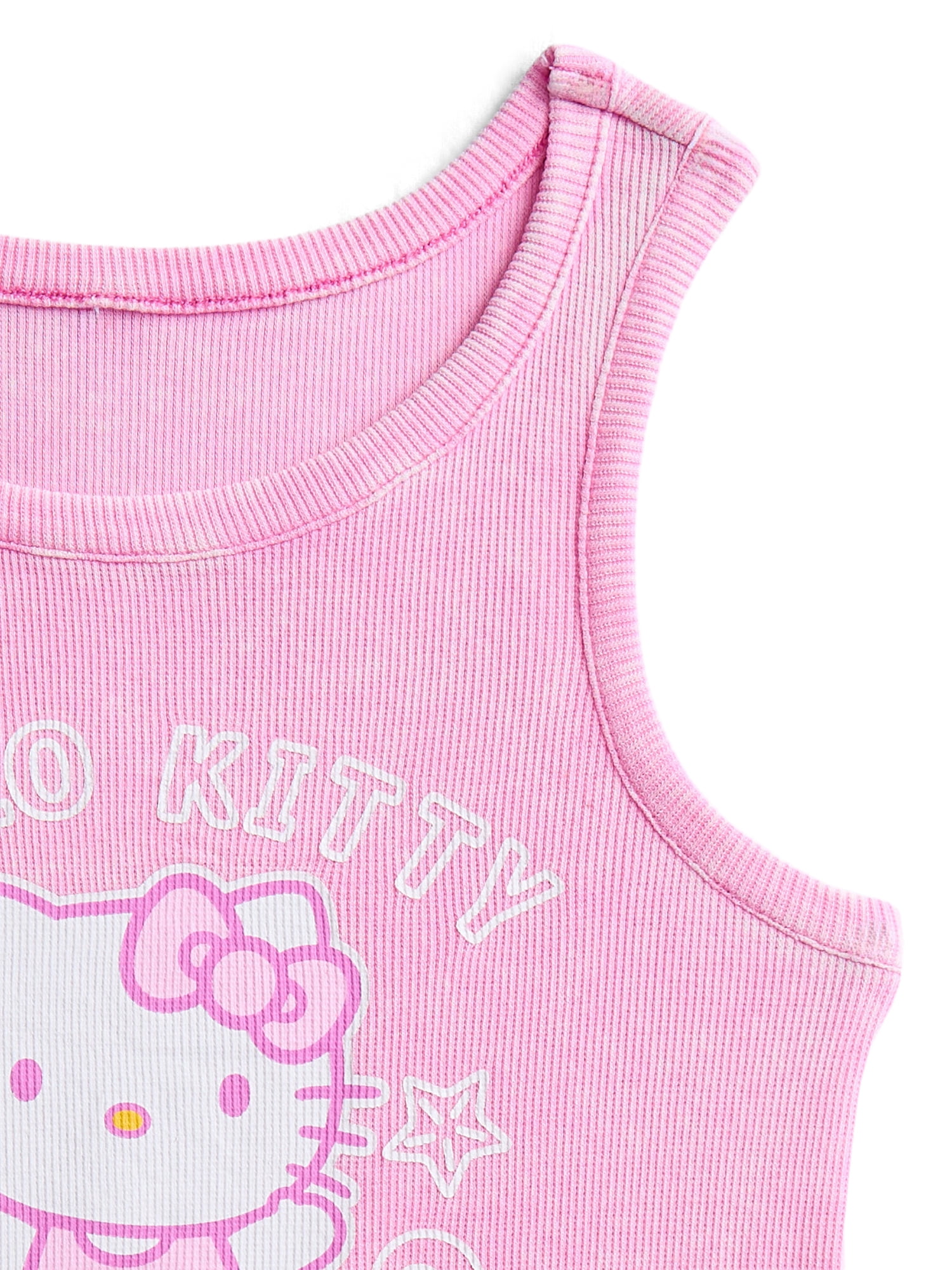 Sanrio Hello Kitty Girls Mineral Wash Graphic Tank Top, Sizes 4-16