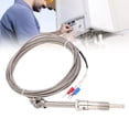 thumbnail image 1 of K Type Temperature Sensor, Thermocouple Wire Probe Heatproof Exquisite Stainless Steel Shielded Compression Spring  For Home For Factory, 1 of 8