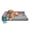 Titanium, variant on FurHaven Pet Products Paw-Quilted Orthopedic Deluxe L-Chaise Pet Bed for Dogs & Cats - Iceberg Green, Medium
