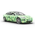 thumbnail image 6 of Rwraps Colorful Cobblestone Forest Green Gloss Vinyl Film Wrap 59in x 3ft Vinyl Vehicle Car Film, 6 of 9