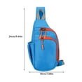 thumbnail image 2 of Minnieouse Bolsas de pecho duraderas y funcionales para mujer Accesorios ligeros y de moda Bolsa de pecho de moda Bolsas de mensajero y de hombro azul oscuro, 2 of 6