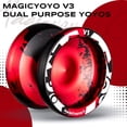 thumbnail image 4 of Magicyoyo Professional Responsive Yoyo V3 Black Red, Solid Aluminum Yo-Yo for Beginner and Advanced, 4 of 8