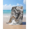 thumbnail image 4 of Black Marble Beach Towels Oversized Super Absorbent, Retro Chic Abstract Mottled Texture Art Lightweight Bath Towel Quick Dry Sets For Bathroom/Pool/Rv Camping/Beach Play/Gym Room/Picnic 35"x70", 4 of 8