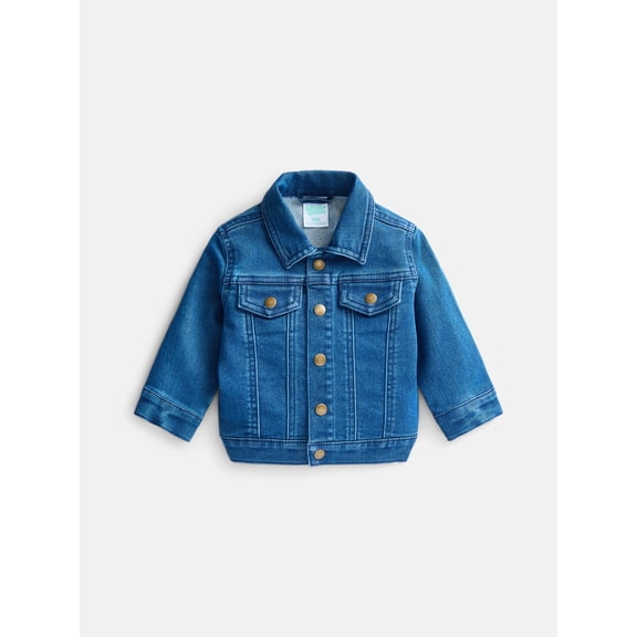 Wonder Nation Baby Boys Denim Jacket with Long Sleeves, Sizes 0/3M-24M
