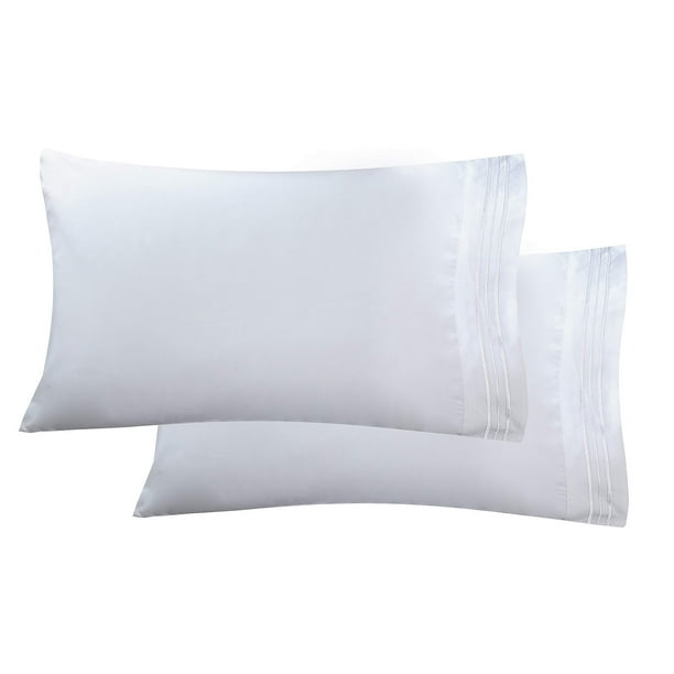Juego de fundas de almohada Elegant Comfort Luxury Ultrasoft King White