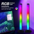 thumbnail image 6 of 10 Inches RGB Light Bars, with Multiple Placement Options, 10 Million Colors Changing LED Lamp with App Control, Music Sync Mood Lighting for Living Room, Game House Decoration, 2 PACK, 6 of 16