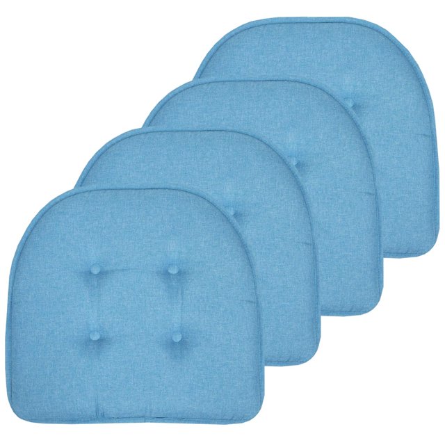 Cojín para silla Sweet Home Collection, espuma viscoelástica, color turquesa