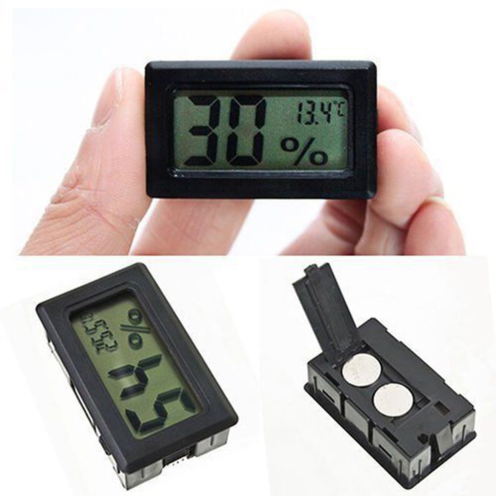 Temperature Humidity Meters Gauge Indoor Hygrometer LED Display for Humidors Greenhouse Incubators Reptile