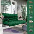 thumbnail image 4 of Replacement Cushions for Swing, Waterproof Porch Swing Cushion, 2-3 Seat Outdoor Bench Cushion with Backrest for Patio Furniture Garden Porch Loveseat Glider Pad (Dark Green 70*40in), 4 of 7