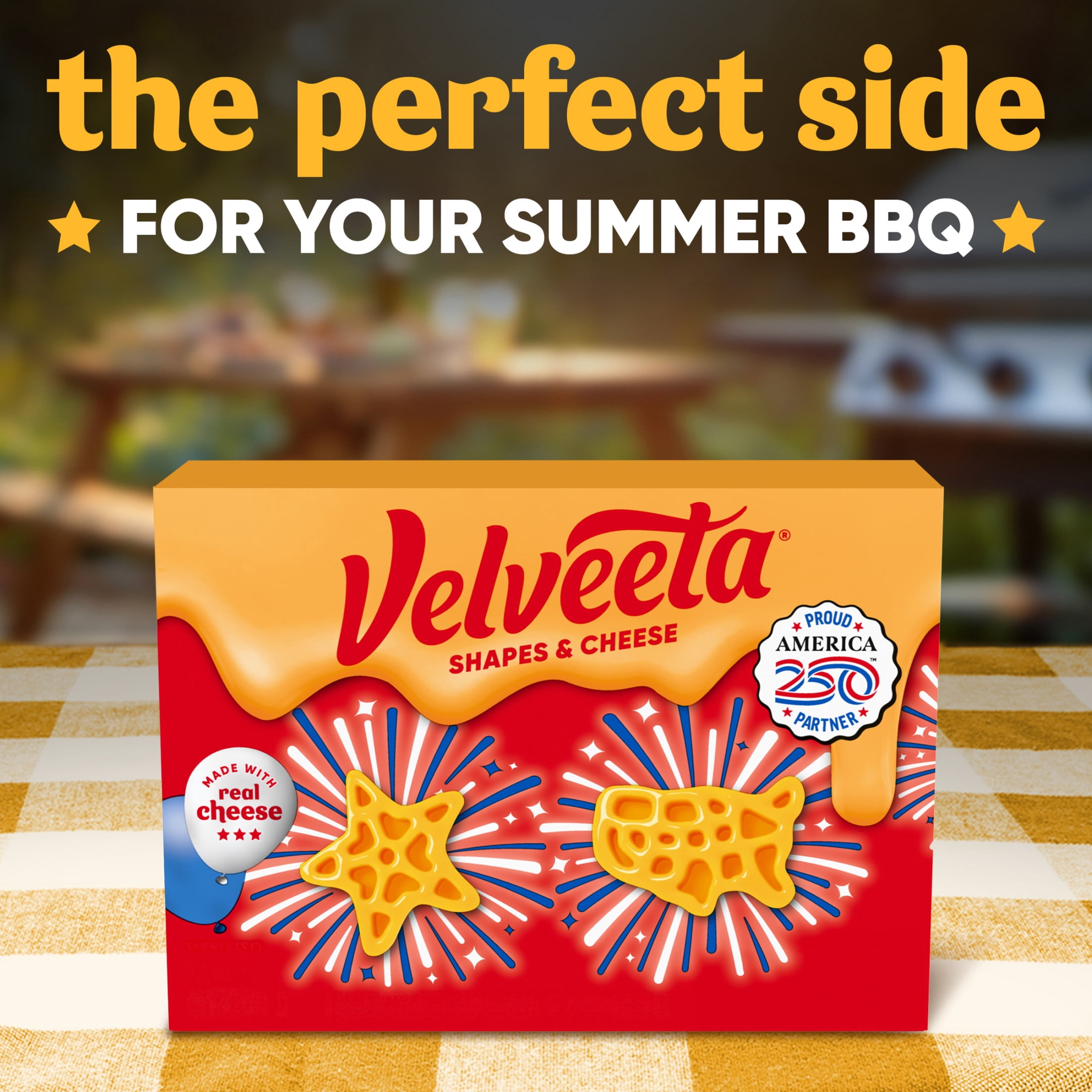 Velveeta USA and Star Shapes and Cheese Mac and Cheese, 1 Box, for Easy Dinner or Dinner Sides, Made with Real Cheese, 10 oz