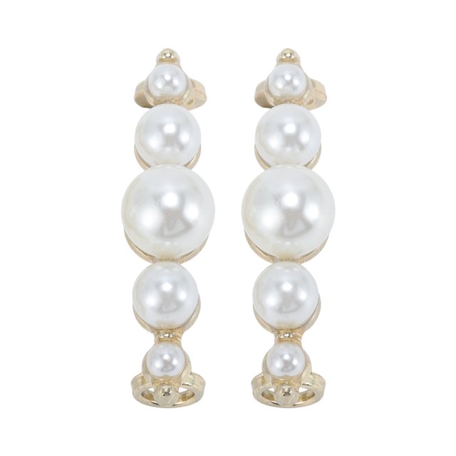 Accesorios de zapato de moda de cinco perlas falsas, charms para agujetas de zapatos, 2 piezas, tono dorado