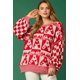 thumbnail image 3 of Suéter de punto suelto con cuello redondo y estampado navideño de nueva moda para otoño e invierno de Europa y Estados Unidos para mujer, 3 of 5