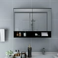 thumbnail image 3 of vidaXL LED Bathroom Mirror Cabinet MDF Wall Cabinet Furniture Multi Colors, 3 of 9