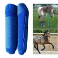 thumbnail image 3 of 1 Leg Equestrian Front Hind don Boot Leg Horse Training Jumping Boot Leg Protective Gear Impact-Absorbing, Breathable - Tibetan Blue, 3 of 10