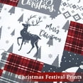 thumbnail image 3 of Christmas Duvet Cover, Reversible Printed Comforter Covers Set Christmas Holiday Decorative Bedding, Soft Microfiber Red Duvet + 1 Pillow Sham (Christmas Plaid, King), 3 of 5