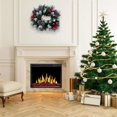 thumbnail image 5 of TanSiDing 1pcs Christmas Wreath for Front Door with Realistic Snowflakes Red Berries Pinecones Christmas Decoration for Outdoor Indoor Home Party Decor 30cm, 5 of 9