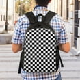 thumbnail image 6 of Travel Backpack For Women/Men Checkerboard Black And White Carry On Backpack With Laptop Compartment Travel Backpack, 6 of 7