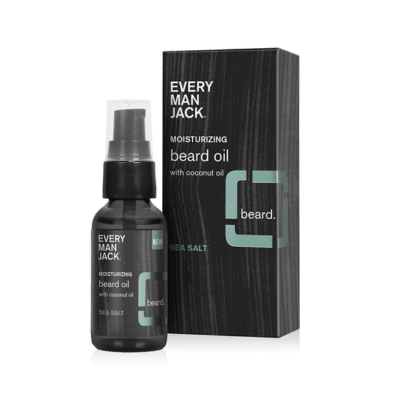 Every Man Jack Sea Salt Hydrating Beard Oil for Men, Naturally Derived, 1 oz
