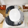 thumbnail image 5 of jejeloiu Graffiti Geometric Stripes Full Size Sheets,Gold Gray Black Bed Sheets For Men Women 4 Pieces, 5 of 7