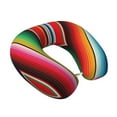 thumbnail image 2 of Wukai Mexican Serape Blanket Stripes Print Travel Pillow,Memory Foam U Shaped Neck Pillow,Super Lightweight Portable Headrest Great for Airplane Chair, Car,Home,Office, 2 of 8
