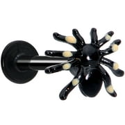 Body Candy Womens 16G Black Electroplated Steel Black Yellow Spider Labret Monroe Lip Ring Tragus 5/16